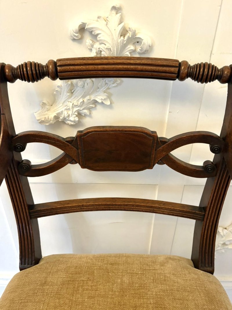 Fine Pair of Antique George III Quality Mahogany Desk/Carver Chairs